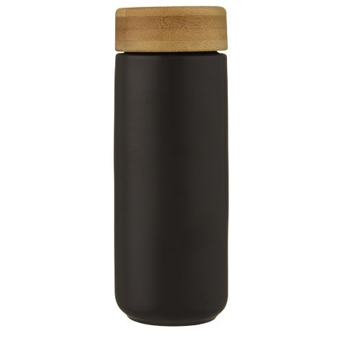 PF100705-2Lumi 300 ml Keramikbecher mit Bambusdeckel_ schwarz