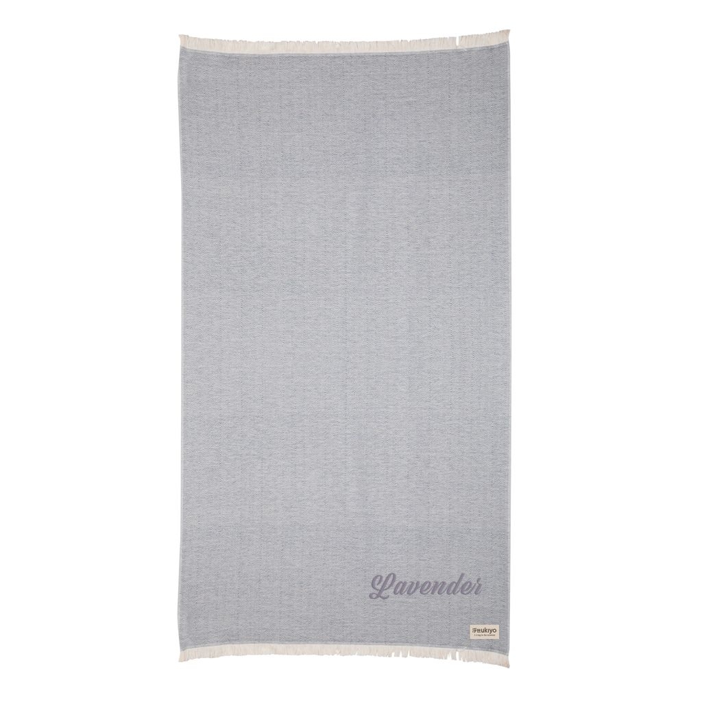 XDP453.80-5Ukiyo Hisako AWARE™ Four Seasons Handtuch_Decke 100x180cm_ navy blau