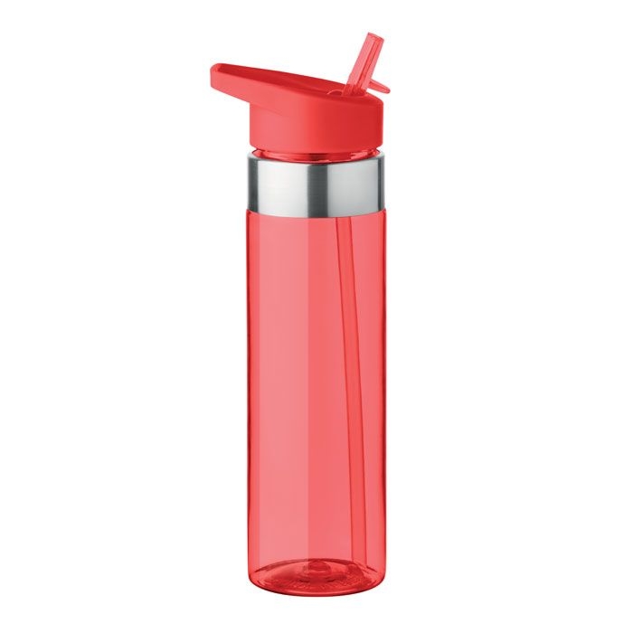 MO9227-25Sicilia Trinkflasche Tritan 650 ml_ Transparent Rot MO9227-25Sicilia Trinkflasche Tritan 650 ml_ Transparent Rot