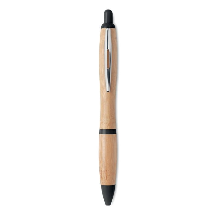 MO9485Rio Bamboo Druckkugelschreiber ABS_Bambus