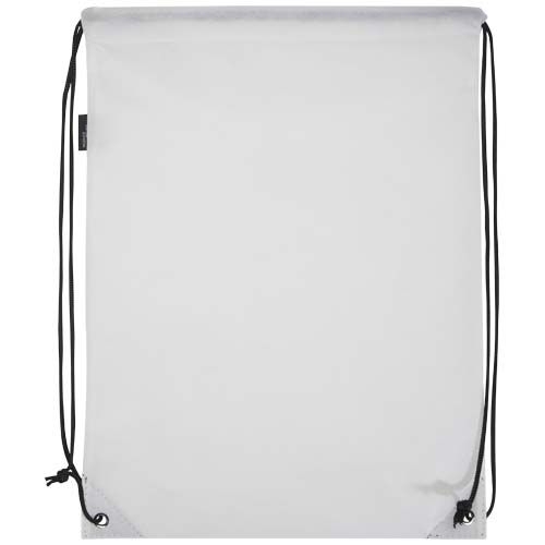 PF130080-1Evergreen Sportbeutel aus recyceltem GRS Non Woven 5 L_ weiss