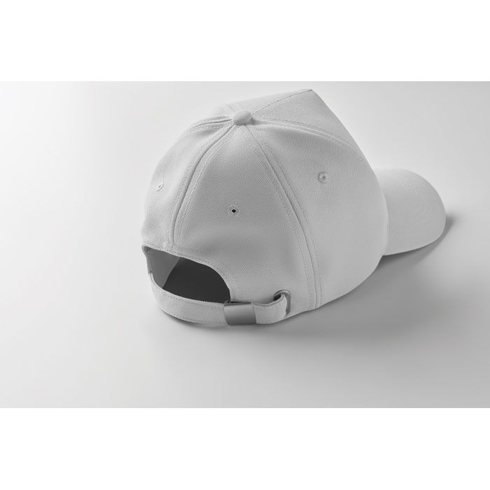 MO6831-06Senga RPET Baseball Kappe 5 Panels_ weiss