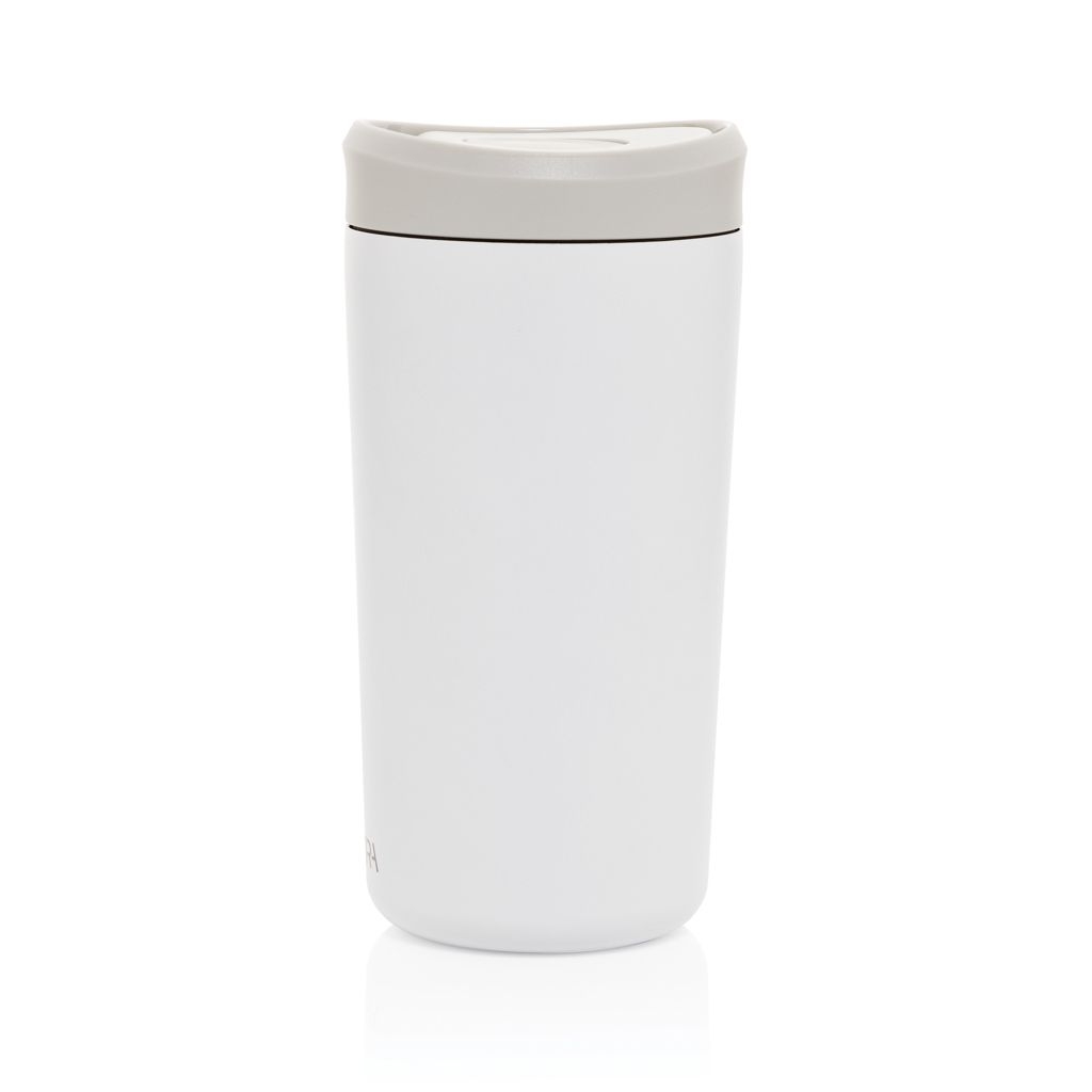 XDP438_10-03Avira Alix Klickbecher aus RCS rec. Stahl 400ml_ weiss