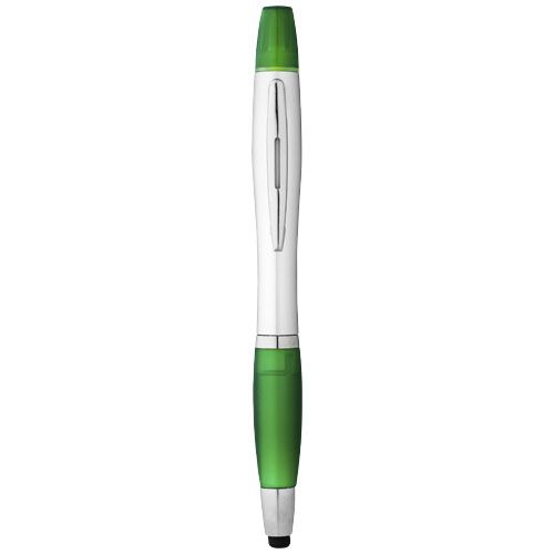 Nash Stylus Kugelschreiber und Marker, silber,grün