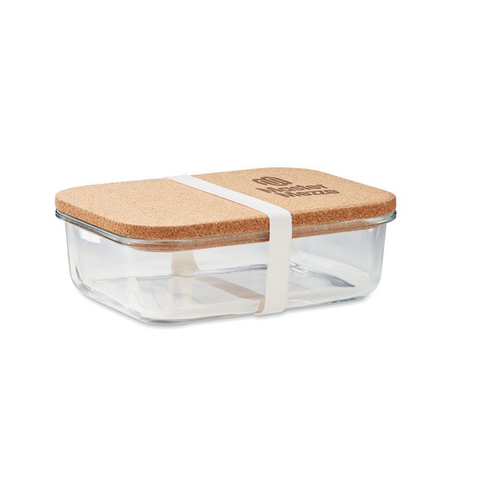Canoa Lunchbox Glas mit Kork, transparent