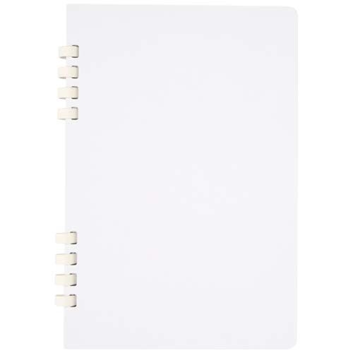 PF107046-1Fil A5 Hardcover RCS recyceltes Spiralnotizbuch_ weiss