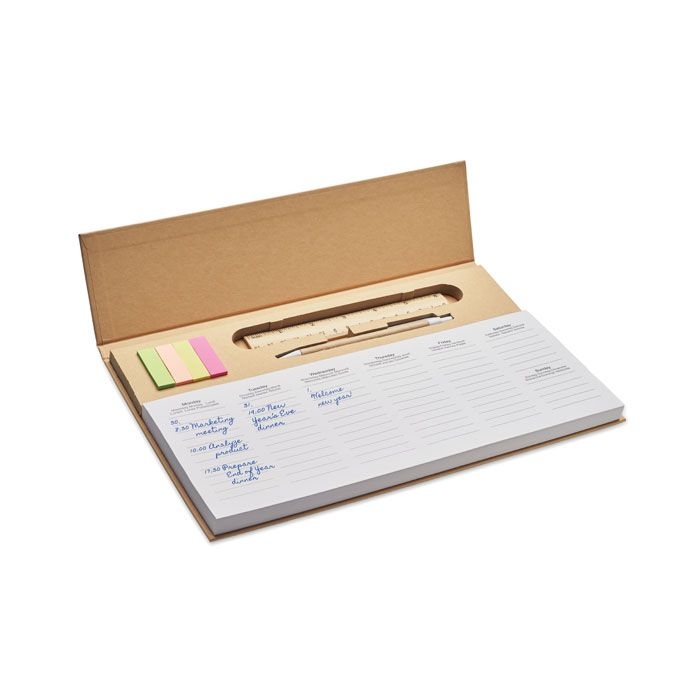 MO2289-13Memweek 125-seitiger Wochenplaner_ beige