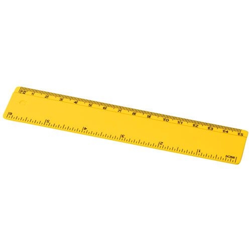 PF210467-2Refari 15 cm Lineal aus recyceltem Kunststoff_ gelb PF210467-2Refari 15 cm Lineal aus recyceltem Kunststoff_ gelb