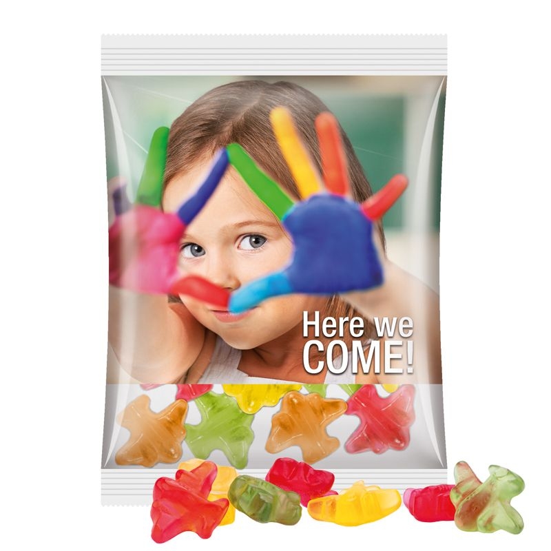 JG10064-20Maxituete 50 g Trolli Fruchtgummi Standardformen_ Flugzeug_ transparente Folie
