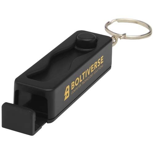 PF124460-4Aggia Telefonladestation aus recyceltem Kunststoff mit Fidget-Toy_ schwarz