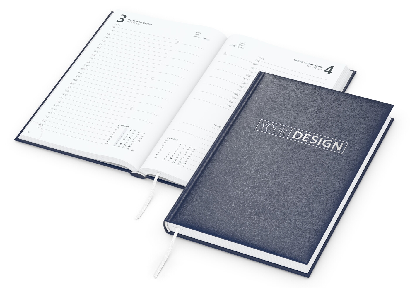 GE0061-DUSTageskalender Advance_ dunkelblau_ Silberpraegung
