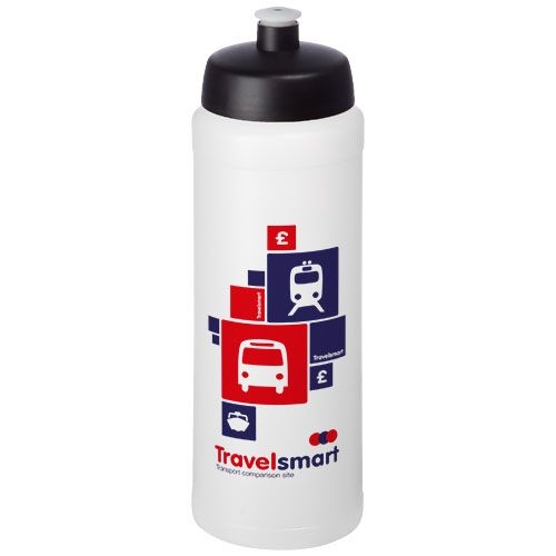 PF210689-16Baseline® Plus grip 750 ml Sportflasche mit Sportdeckel_ transparent_schwarz