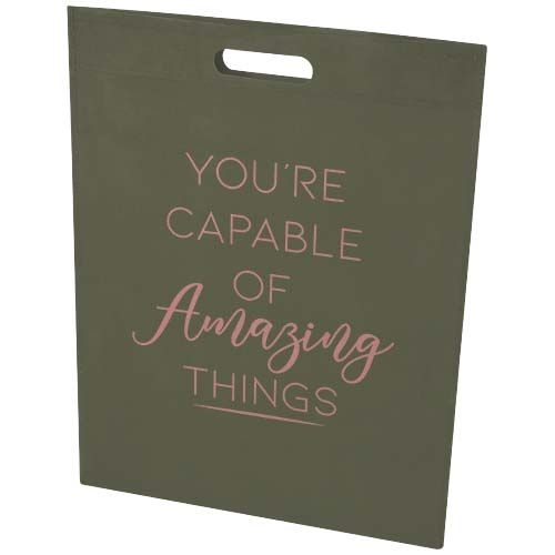 PF130103-5EcoSeal 5 L GRS-recycelte Nonwoven Tragetasche_ waldgruen