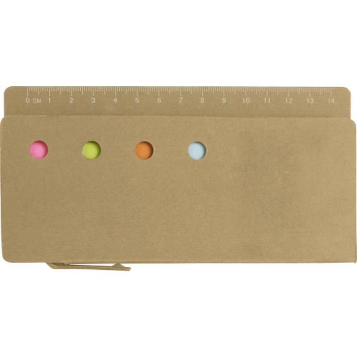 GI7830-11Haftnotiz-Set aus Karton Riva_ Braun