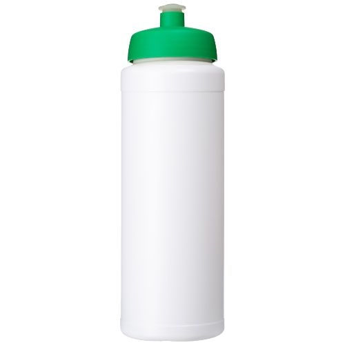 PF210689-7Baseline® Plus grip 750 ml Sportflasche mit Sportdeckel_ weiss_gruen