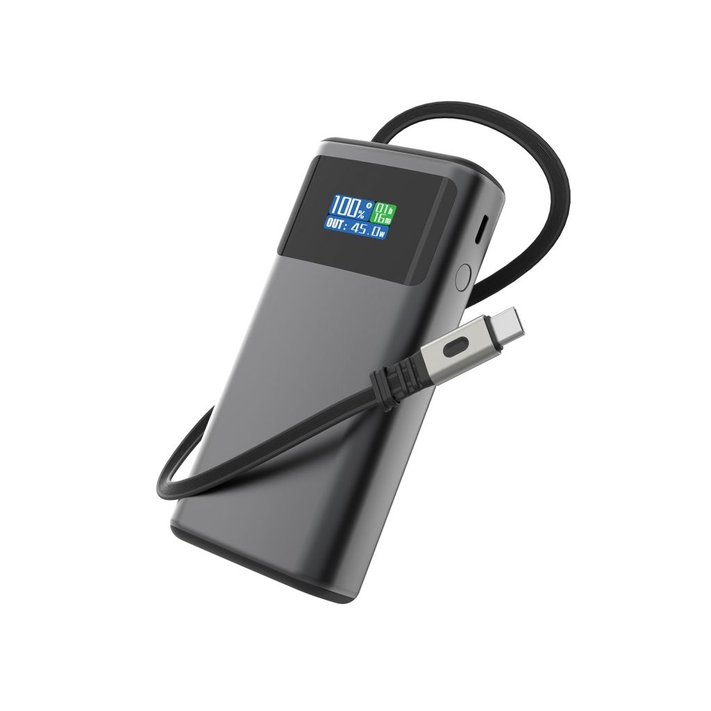 XDP322_79-02Quantum RCS Ultra-Fast 45W 10.000mAh Powerbank mit Display_ grau