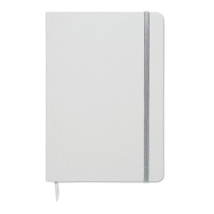 MO2578-14Route White DIN A5 Notizbuch fuer Gravur_ silber