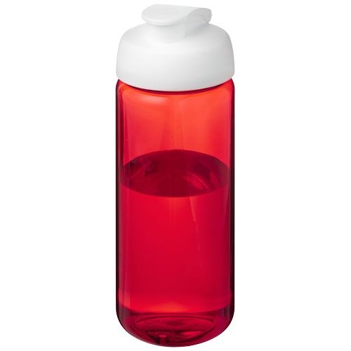 PF210445-8H2O Active® Octave Tritan™ 600-ml-Sportflasche mit Klappdeckel_ rot_weiss PF210445-8H2O Active® Octave Tritan™ 600-ml-Sportflasche mit Klappdeckel_ rot_weiss