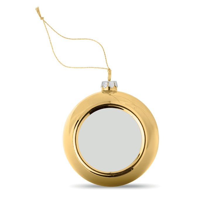 CX1466-98Happy Ball Weihnachtskugel Sublimation_ Golden CX1466-98Happy Ball Weihnachtskugel Sublimation_ Golden