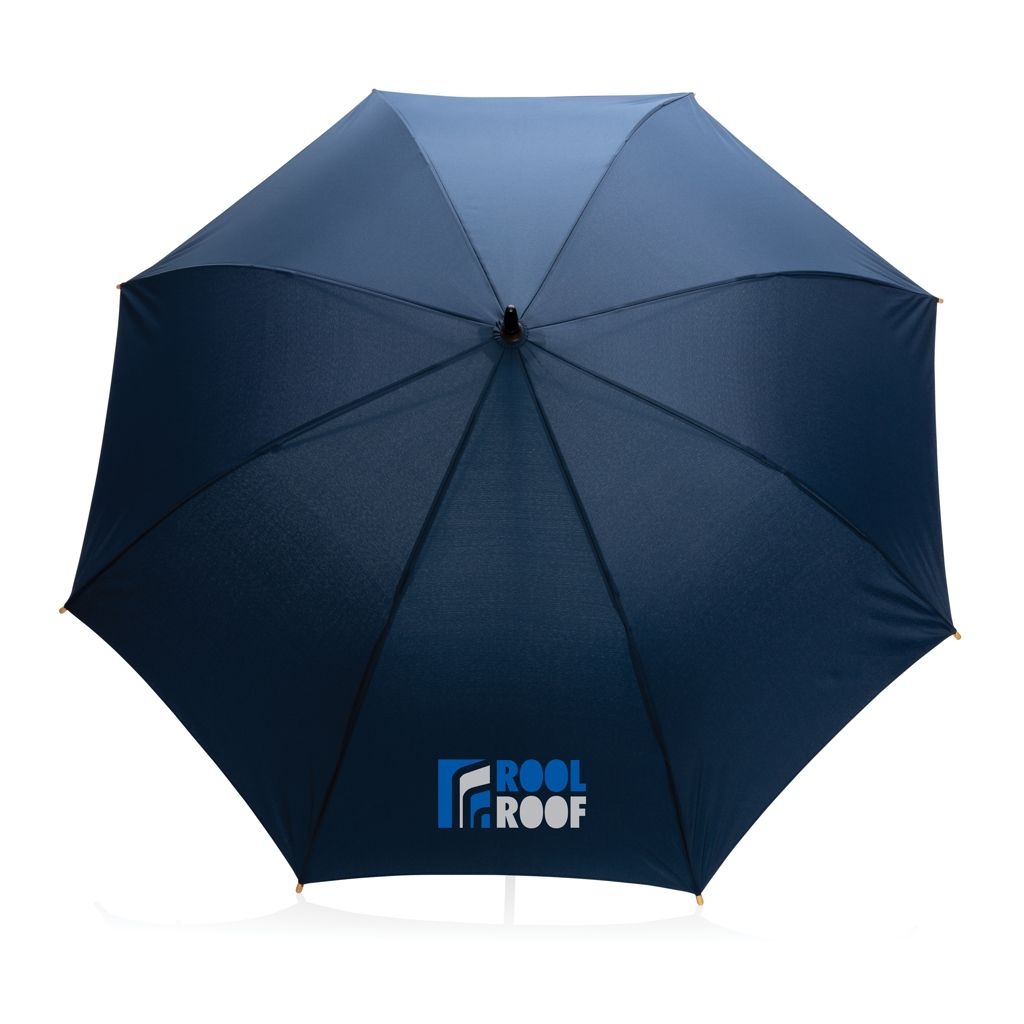 XDP850.65-523_ Impact AWARE™ RPET 190T Auto-Open Bambus-Schirm_ navy blau