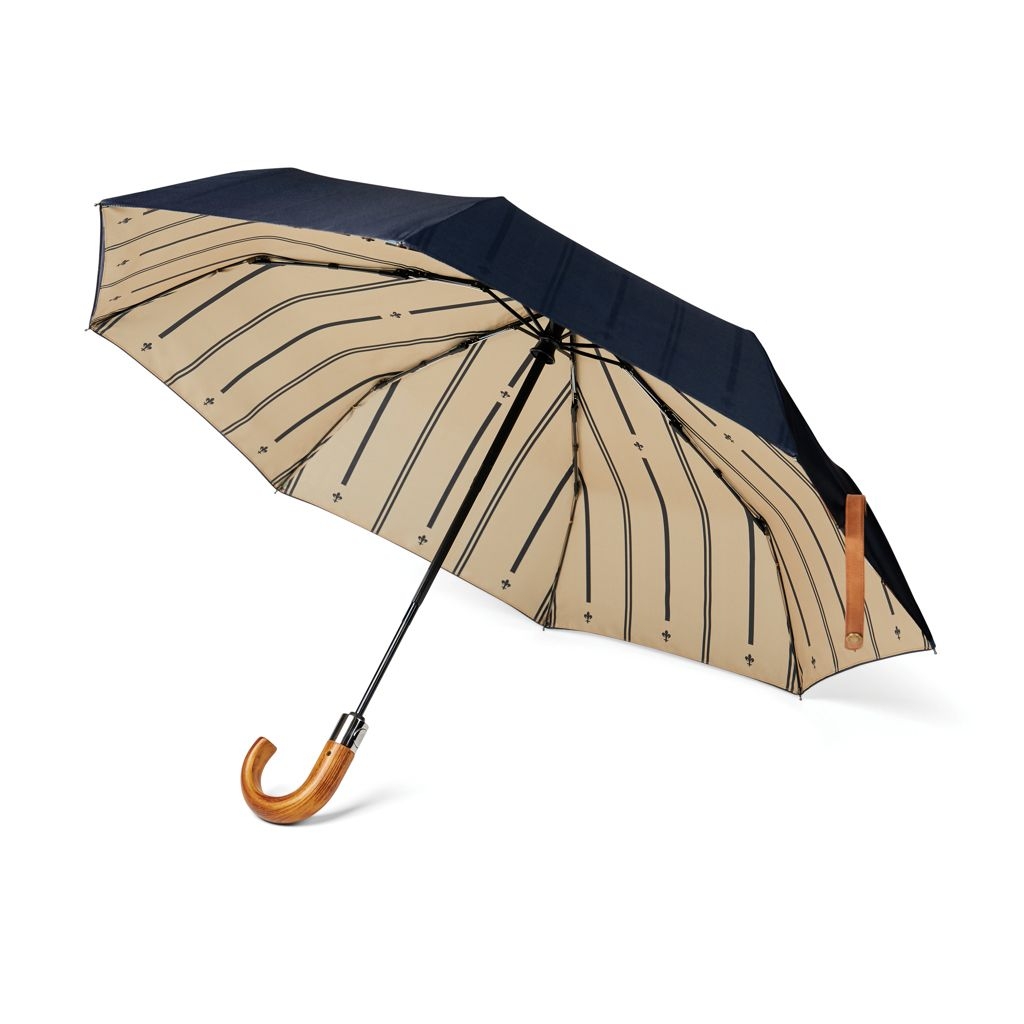 XDV85001-5VINGA Bosler AWARE™ 21_ faltbarer Schirm aus recyceltem PET_ navy blau