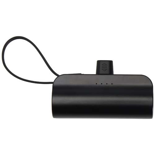 PF124472-2Alnair 10 W 5000 mAh Typ C Powerbank aus recyceltem Kunststoff mit integriertem Klappstaender und 2 i