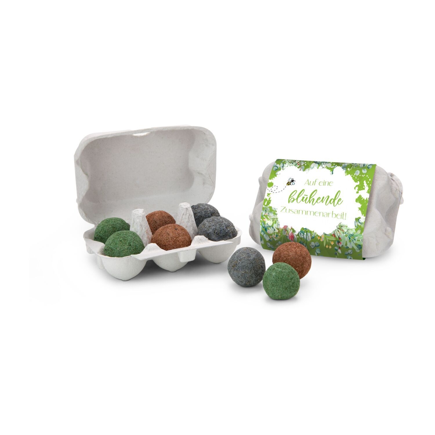 RP2055Bienenweide im Eierkarton 'Bluehende Zusammenarbeit'