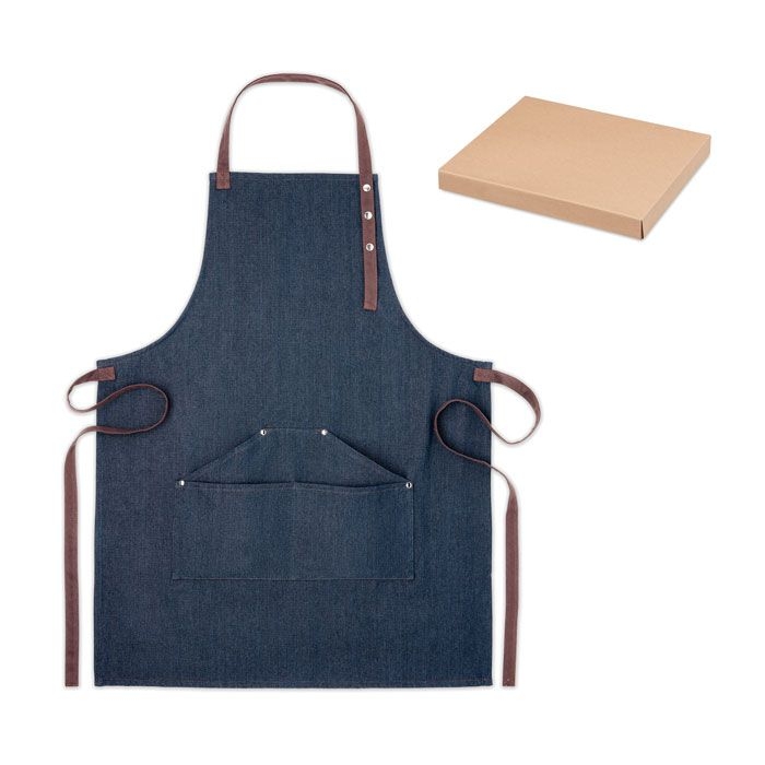 Denipur Küchenschürze Denim 240 g/m², Blau