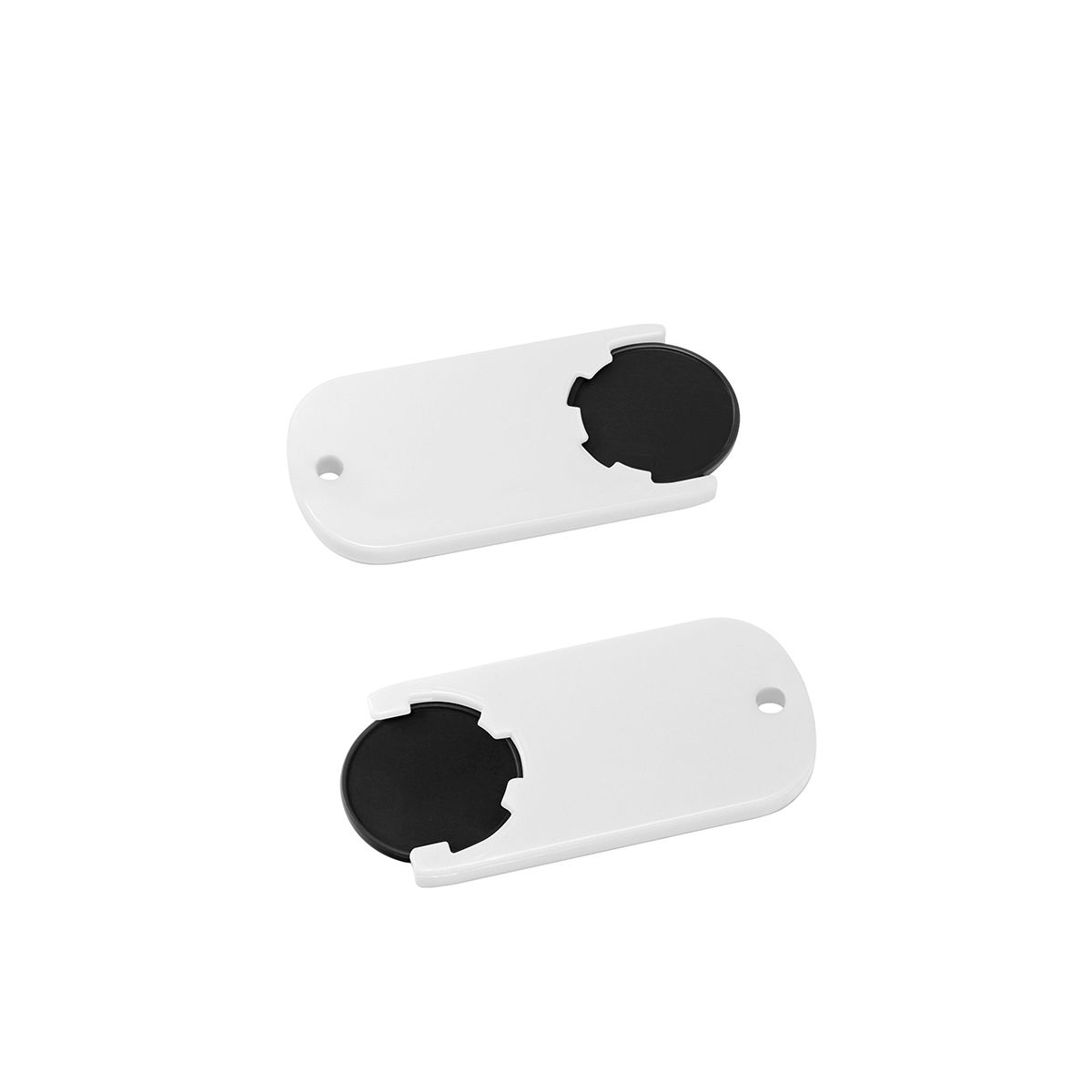 HE7439-6-0Chiphalter mit 1€-Chip _Alpha_ schwarz_ weiss HE7439-6-0Chiphalter mit 1€-Chip _Alpha_ schwarz_ weiss