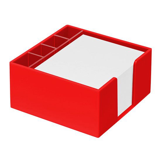 Zettelbox "Lambda" mit Köcher, rot