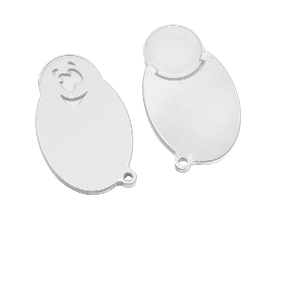 HE7855-0-0Chiphalter mit 1€-Chip _Gesicht_ weiss_ weiss