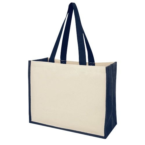 PF210701-3Varai 320 g_m Canvas und Jute Einkaufstasche 23L_ navy PF210701-3Varai 320 g_m Canvas und Jute Einkaufstasche 23L_ navy