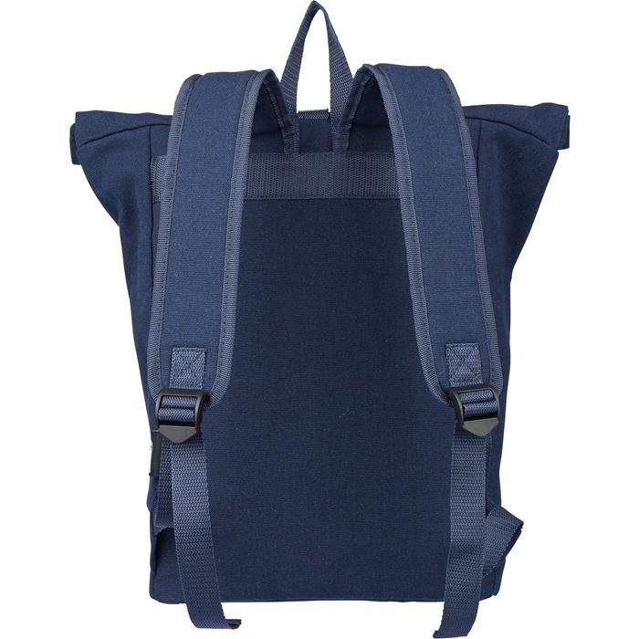 GI1204072-05Rolltop-Rucksack Thaddeus aus recyceltem Poly-Baumwollgewebe _330 g_m2_ blau