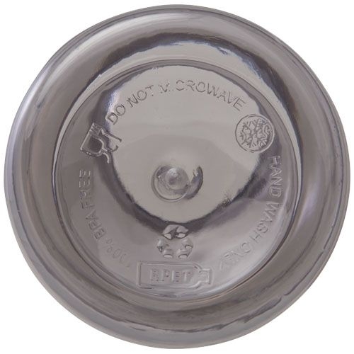 PF100778-6Oregon 400 ml RCS-zertifizierte Trinkflasche aus recyceltem Kunststoff mit Karabiner _ schwarz