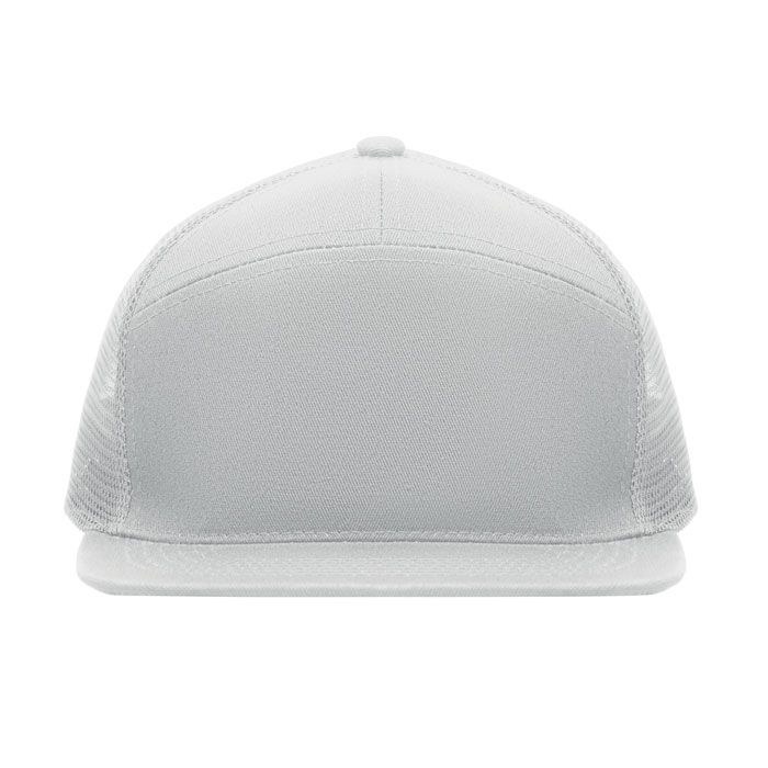 MO2866-06Bead Flache Kappe 7 Panels_ weiss