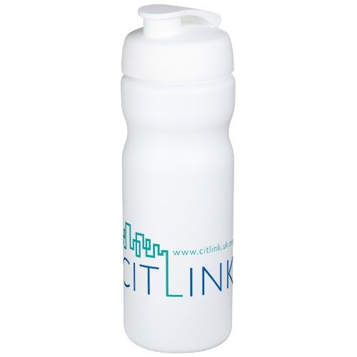 PF210685-2Baseline® Plus 650 ml Sportflasche mit Klappdeckel_ weiss