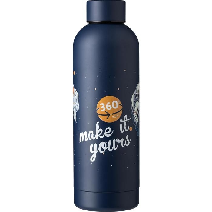 GI971864-536Flasche aus recyceltem Edelstahl _500 ml_ Isaiah_ navy
