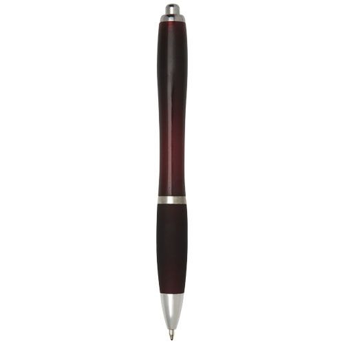 PF106399-11Nash Kugelschreiber mit farbigem Schaft und Griff _schwarze Mine_ Merlot rot