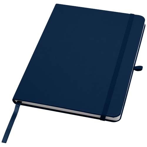 PF106013-5Teak A5 Hardcover Notizbuch_ liniert_ aus recyceltem Material_ navy