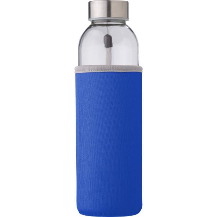 GI9301-23Glasflasche _500ml_ mit einem Neoprenhuelle Nika_ Kobaltblau GI9301-23Glasflasche _500ml_ mit einem Neoprenhuelle Nika_ Kobaltblau