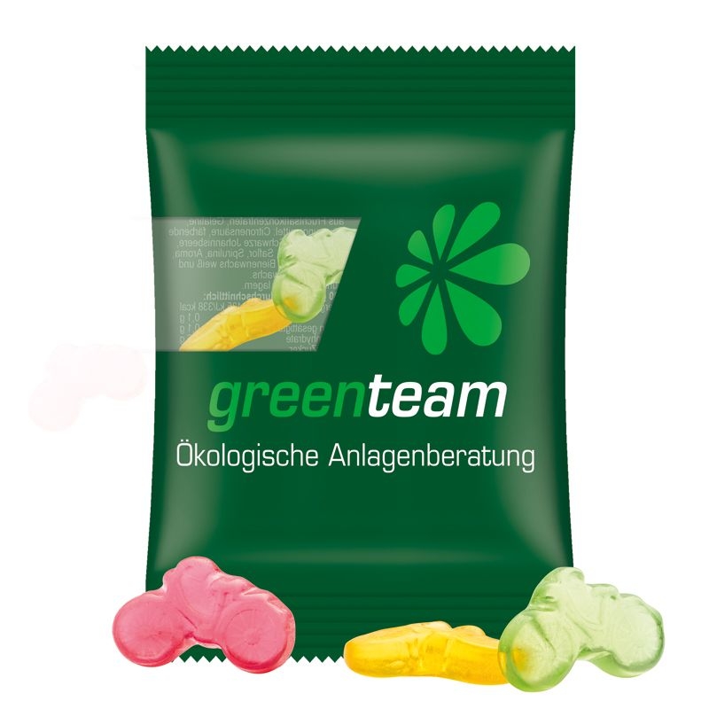 JG15062-18Minituete 15 g Trolli Fruchtgummi Standardformen_ Fahrrad_ transparente Folie