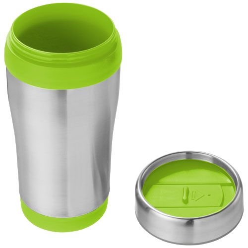 PF100310-4Elwood 410 ml Isolierbecher_ silber_Lindgruen