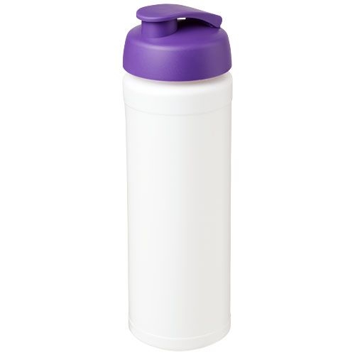 PF210074-10Baseline® Plus grip 750 ml Sportflasche mit Klappdeckel_ weiss_lila PF210074-10Baseline® Plus grip 750 ml Sportflasche mit Klappdeckel_ weiss_lila