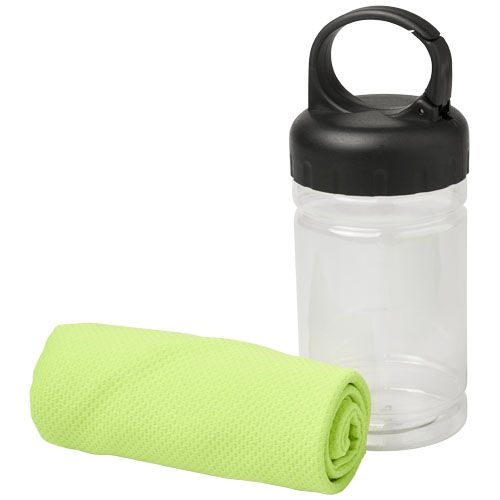 PF126170-4Remy Kuehlhandtuch in PET-Behaelter_ limone PF126170-4Remy Kuehlhandtuch in PET-Behaelter_ limone