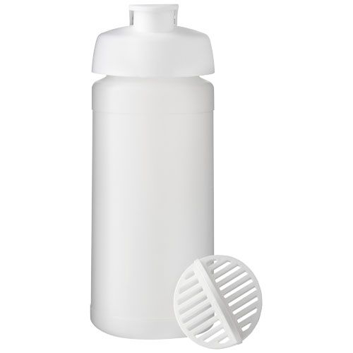 PF210702-1Baseline Plus 500 ml Shakerflasche_ weiss_klar mattiert