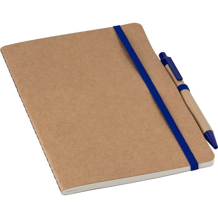 GI1015152-23Notizbuch aus recyceltem Karton _A5_ Theodore_ kobaltblau