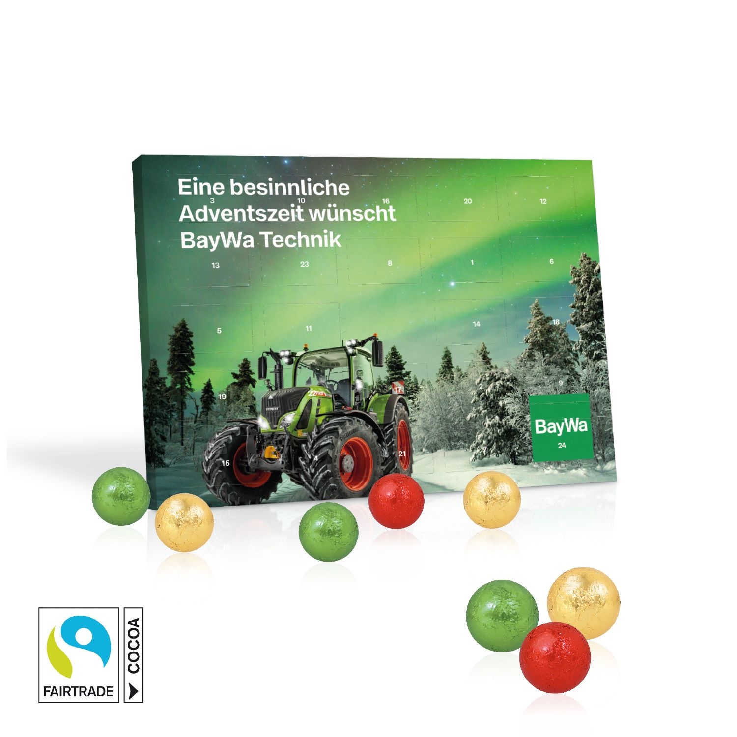 CD95195-02Tisch-Adventskalender mit Fairtrade® Schokolade_ Individuelles Motiv