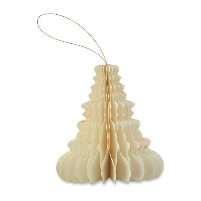 CX1577-13Harmotree Weihnachtsschmuck aus Papier_ beige