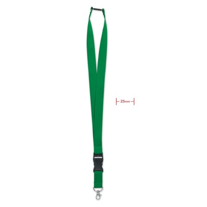 MO9661-09Wide Lany Lanyard mit Metallkarabiner_ gruen