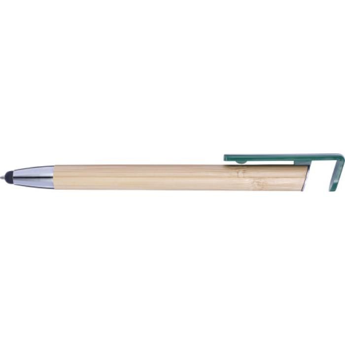 GI8988-04Bambus Kugelschreiber mit Touchfunktion Colette_ Gruen